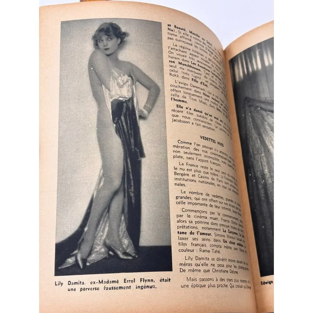 Enquetes Cinema et Sexualite Vintage French Magazine 1950s Martine Carol Pin Up